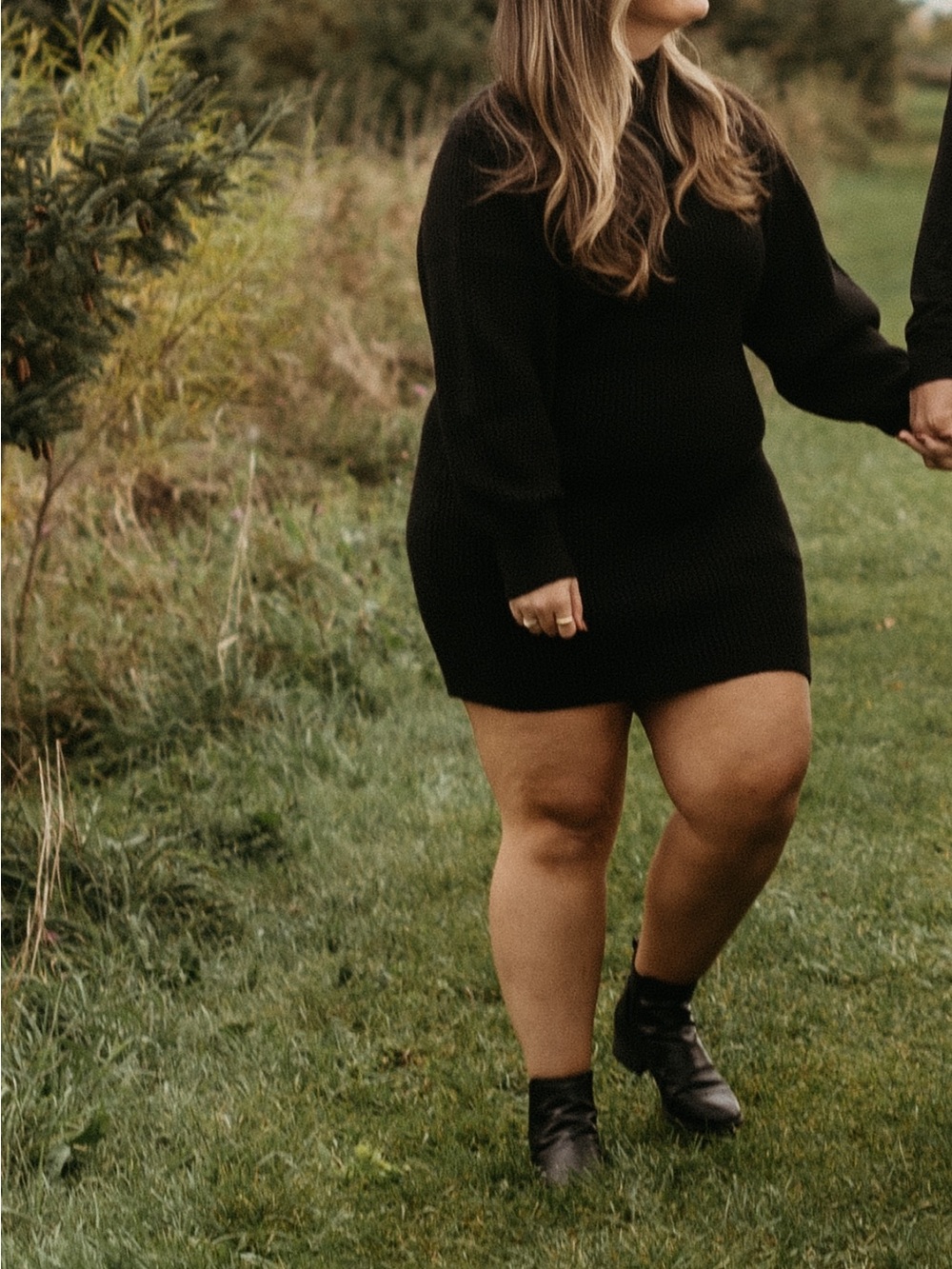 H&M Black Knit Sweater Dress